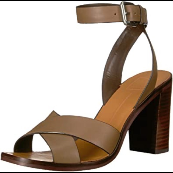 Dolce Vita Nala Block Heel Leather Sandals - Tan - Picture 1 of 6